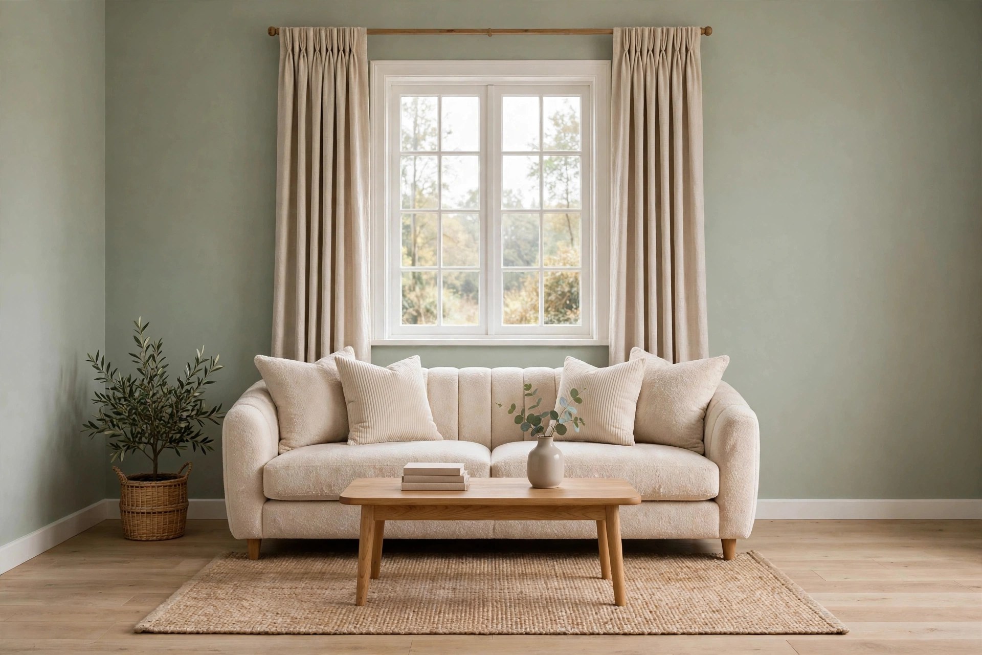 Same living room with fresh furnishing and beautiful seating